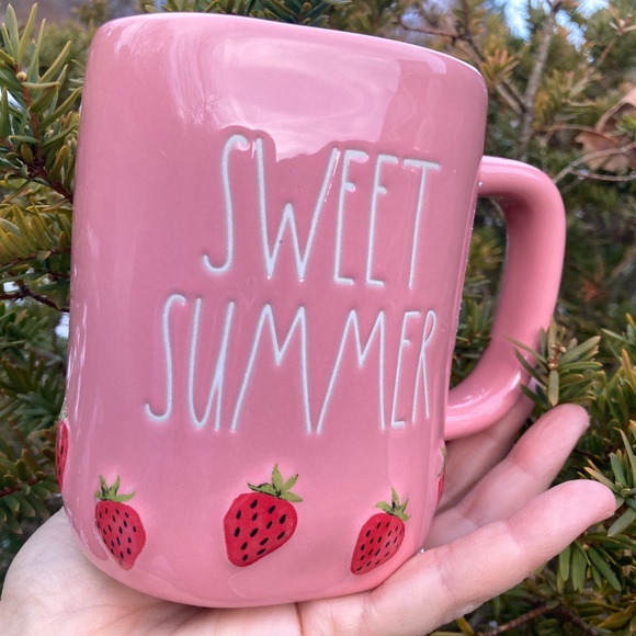 Rae Dunn Summer Strawberry Pink Mug - Picture 3 of 6